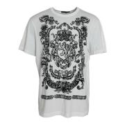 Lion Crown Logo Cotton Crewneck T-shirt Dolce & Gabbana , White , Here...