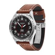 Automatisch Leren Horloge, Zwarte Kast, Bruine Band Victorinox , Multi...