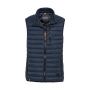Gerecycled Polyester Puffer Vest Camel Active , Blue , Heren
