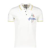 Wit poloshirt met korte mouwen Aeronautica Militare , White , Heren