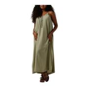 Groene Midi Jurk voor elke gelegenheid Object , Green , Dames