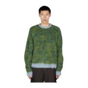 Marled Sweater Crewneck Extra-long sleeves Brain Dead , Green , Dames