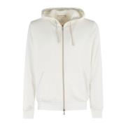 Luxe Katoen Nylon Sweatshirt Eleventy , White , Heren