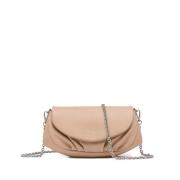 Adele Leren Crossbody Tas Gianni Chiarini , Beige , Dames