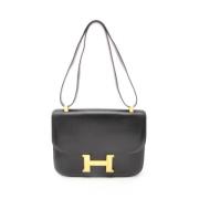 Pre-owned Fabric shoulder-bags Hermès Vintage , Black , Dames