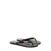 Camouflage Patch Flip Flops MC2 Saint Barth , Black , Heren