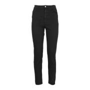 Slim Fit Jeans Icon Denim , Black , Dames