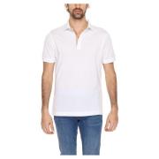 Witte Katoenen Poloshirt Korte Mouwen Alviero Martini 1a Classe , Whit...