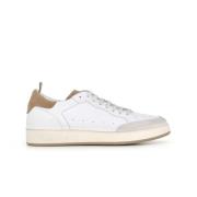 Witte en Beige Leren Sneakers Officine Creative , White , Heren