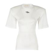 Casual Katoenen T-shirt Ssheena , White , Dames