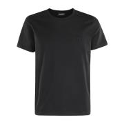 Casual Katoenen T-shirt Dondup , Black , Heren