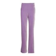 Fluwelen Hoge Taille Broek Boutique Moschino , Purple , Dames