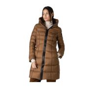 Bruine Slim Puffer Jas Peuterey , Brown , Dames