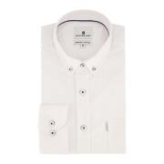 Casual wit overhemd met wide spread boord State of Art , White , Heren