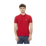 Rode Polo Shirt met Voorste Borduursel Baldinini , Red , Heren