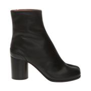 Leren 'Tabi' enkellaarzen met hak Maison Margiela , Black , Dames