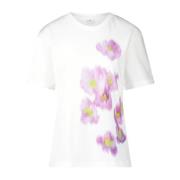 Waterverf Print T-Shirt PS By Paul Smith , White , Dames