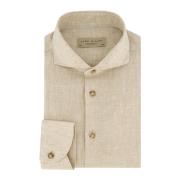 Beige Business Overhemd Slim Fit John Miller , Beige , Heren