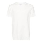 Witte Katoenen T-shirt met Logoprint Courrèges , White , Heren