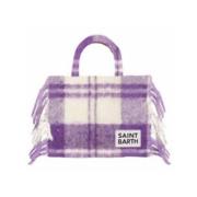 Geruite Franje Handtas MC2 Saint Barth , Multicolor , Unisex