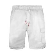 Heren Linnen Bermuda Shorts Diverse Kleuren MC2 Saint Barth , White , ...