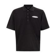 Zwarte Katoenen Poloshirt Dsquared2 , Black , Heren