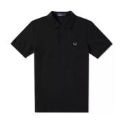 Slim Fit Polo met Strepen Fred Perry , Black , Heren