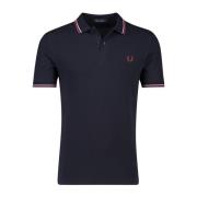 Donkerblauw poloshirt met korte mouwen Fred Perry , Blue , Heren