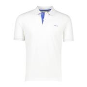 Wit poloshirt korte mouw Gant , White , Heren