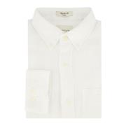 Casual Wit Overhemd met Lange Mouwen Gant , White , Heren