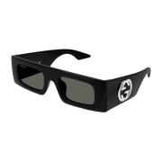 Zwarte zonnebril damesaccessoires Ss24 Gucci , Black , Dames