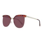 Rose Gold Oval Zonnebril Vrouwen Guess , Brown , Dames