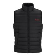 Zwarte Mouwloze Puffer Vest Hugo Boss , Black , Heren