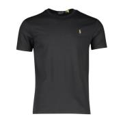 Zwart Katoen Ronde Hals T-shirt Ralph Lauren , Black , Heren