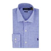 Blauw Geruit Slim Fit Business Overhemd Ralph Lauren , Blue , Heren