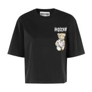 Stijlvol Jersey Shirt Moschino , Black , Dames