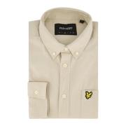 Casual Beige Overhemd met Lange Mouwen Lyle & Scott , Beige , Heren