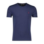 Custom Slim Fit T-shirt Navy Blue Ralph Lauren , Blue , Heren
