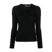 Zwarte Polo Pullover Trui Ralph Lauren , Black , Dames