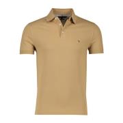 Bruine Polo Shirt met Korte Mouwen Slim Fit Tommy Hilfiger , Brown , H...