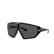 Stijlvolle zonnebril met zwarte montuur Versace , Black , Unisex