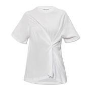 T-shirt met plooien Victoria Beckham , White , Dames