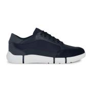 Blauwe Sneakers voor Mannen Geox , Blue , Heren