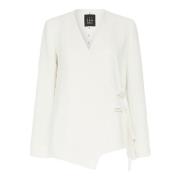 Gerecyclede Satijnen Crêpe Jas Marella , White , Dames