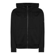 Zwarte hoodie met volledige rits Calvin Klein Jeans , Black , Heren