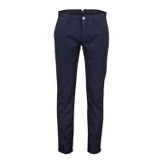 Donkerblauwe Chino Broek Slim Fit Alberto , Blue , Heren