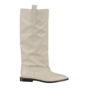 Slouchy Western Tubular Boot Ganni , Beige , Dames