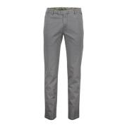 Grijze Katoenen Slim Fit Zomerbroek Meyer , Gray , Heren