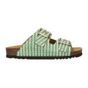 Raffia Noelle Groene Slippers Scholl , Green , Dames