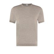 Bruin Ronde Hals T-shirt Katoen Linnen Blue Industry , Brown , Heren